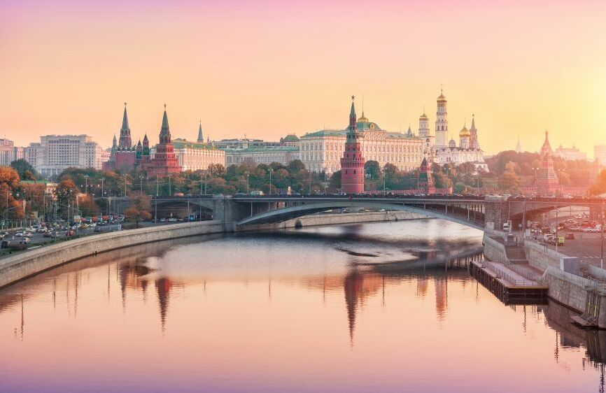 Картина на холсте Москва река, арт hd1547201